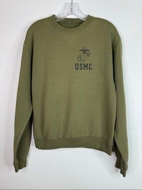 Vintage USMC Green Crewneck Sweatshirt Size Medium